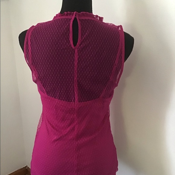 Bright pink lace top - Picture 2 of 2